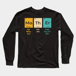 Womens Mother Periodic Table Elements of a Mother's Day Long Sleeve T-Shirt